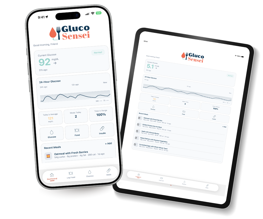 GlucoSensei app in action